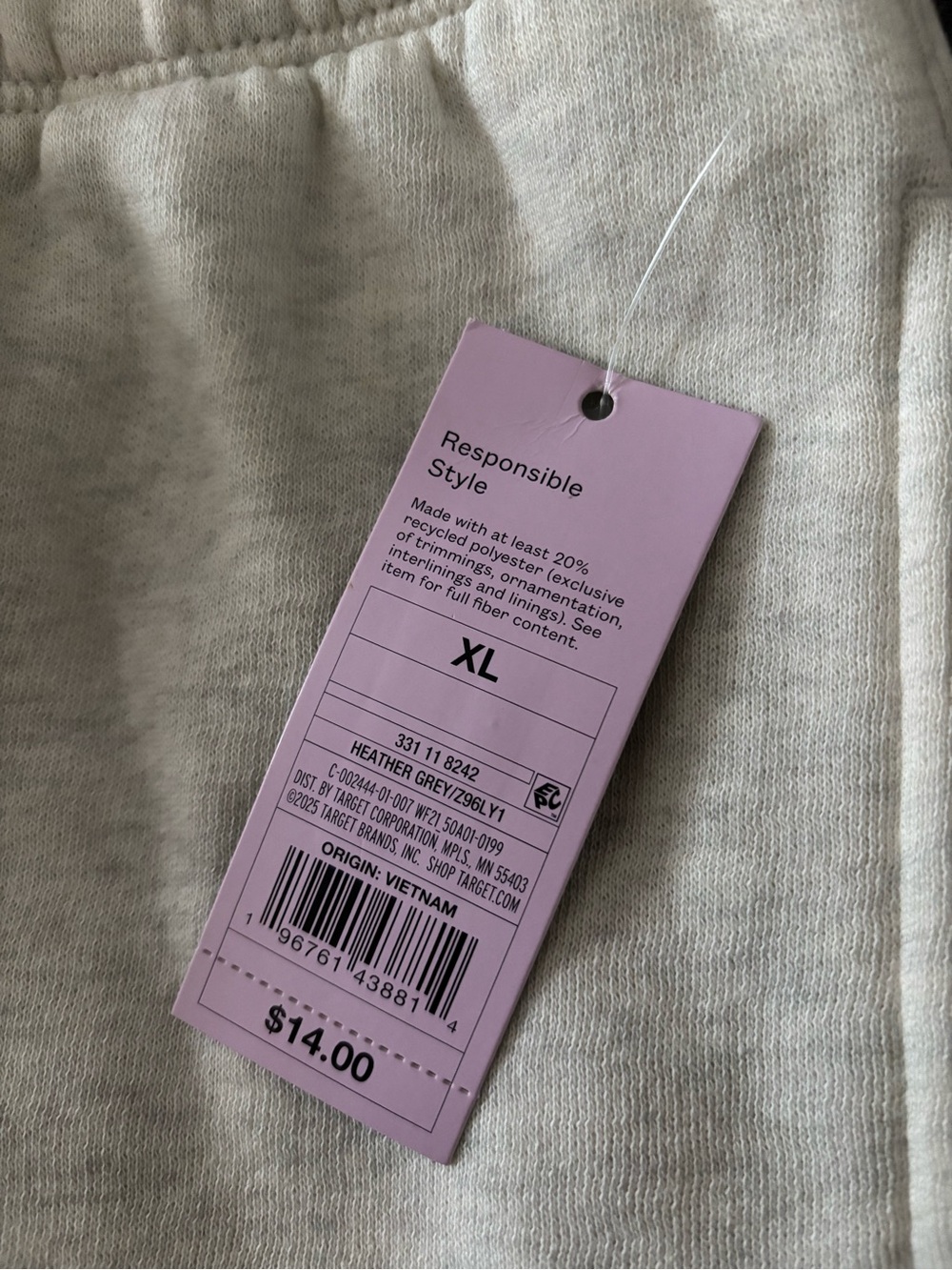 Wild Fable Heather Gray Fleece Shorts - Size XL - Picture 5 of 5